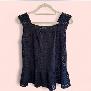 Anna Sui for Anthropologie Black Lace Top (Small)